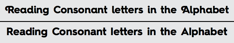 Fonts comparison